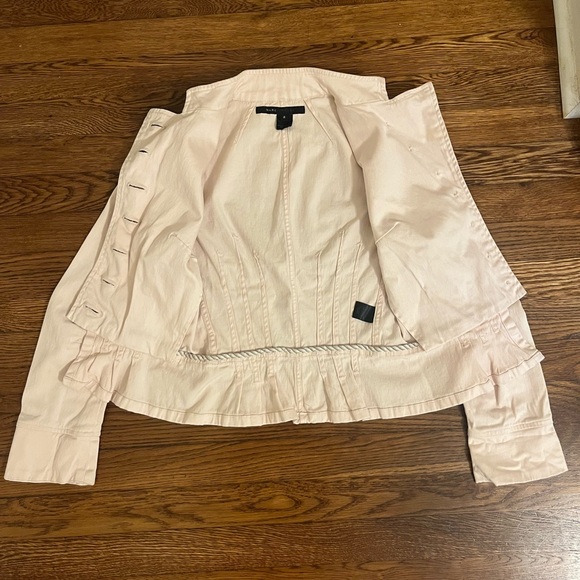 Marc Jacobs Light Pink Asymmetric Button Down Military Jacket - Picture 3 of 6
